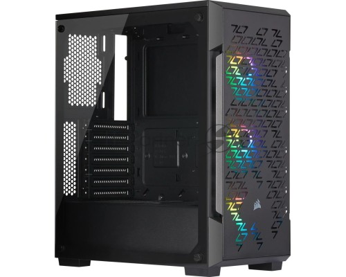 Корпус Corsair iCUE 220T RGB CC-9011173-WW Airflow Tempered Glass Mid-Tower Smart Case — Black